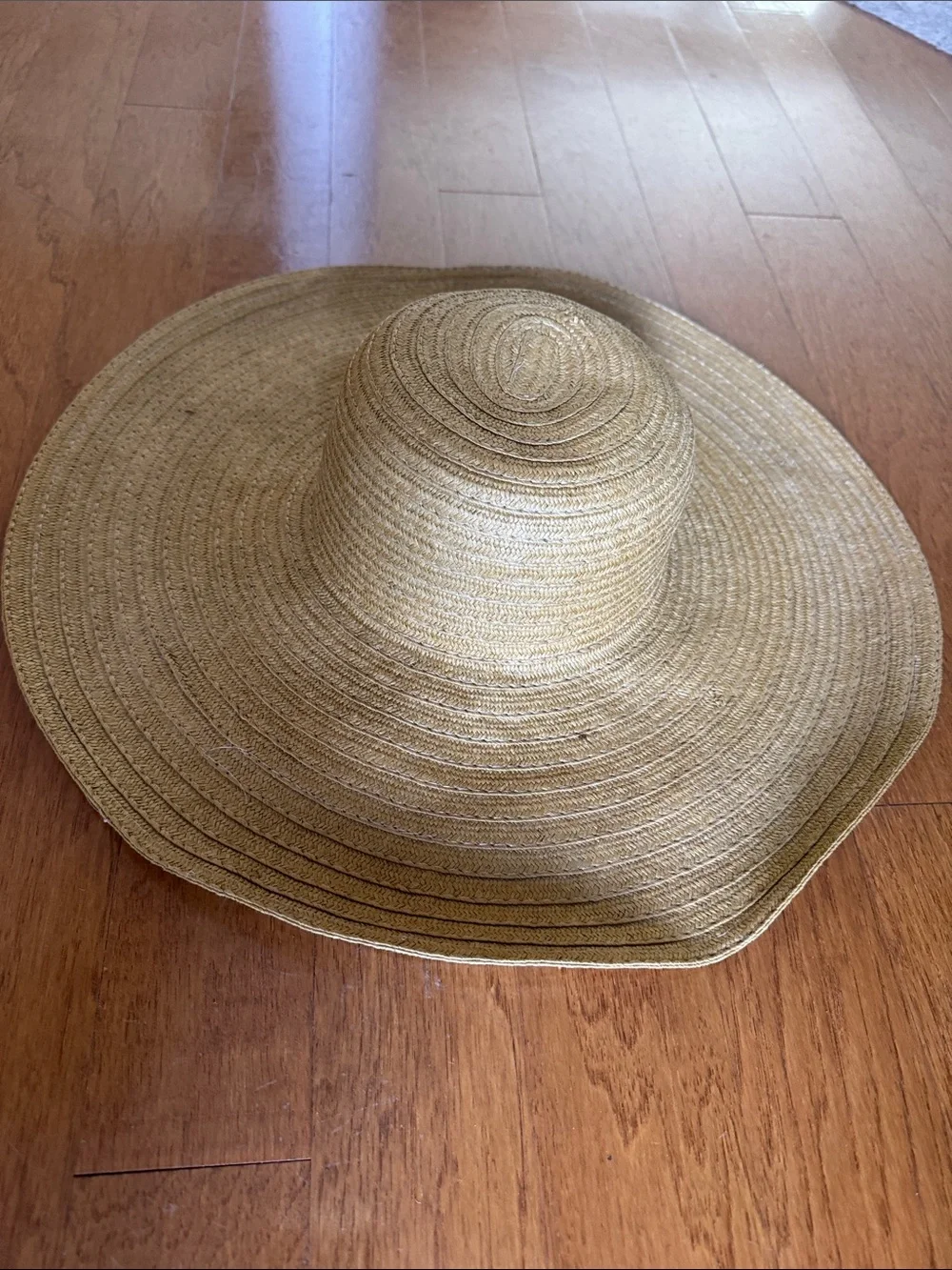 Straw Wide Brim Sun Hat in Natural Tan